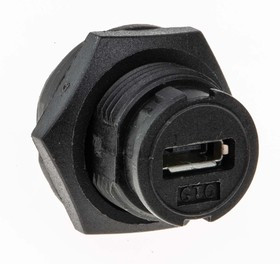 Straight, Panel Mount, Socket to Socket Type Micro AB to Micro AB IP67 USB Connector Straight, Panel Mount, Socket to Socket Type Micro AB to Micro AB IP67 USB Connector
