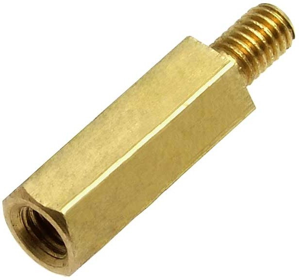 PCHSN-12, Стойка для печатных плат, шестигр., латунь, М3, 12мм