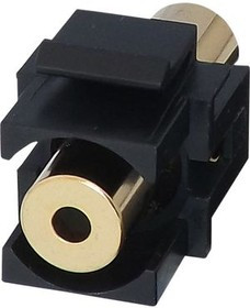 KC3.5BK, 3.5mm Keystone Coupler, Black, 3.5 mm Socket - 3.5 mm Socket