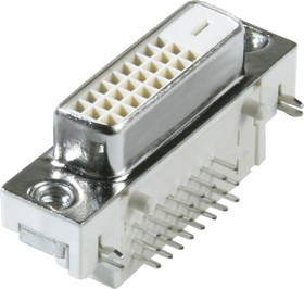 DVI 24+1(JDB-241) (DS1090 VN0S), Розетка DVI на плату угловая (OBSOLETE)