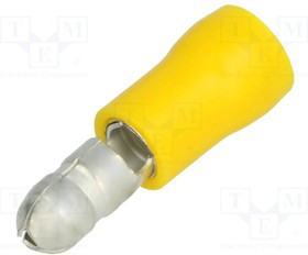 BM00330, Наконечник: круглый, "папа", d: 5мм, 4-6мм2, обжим, на провод