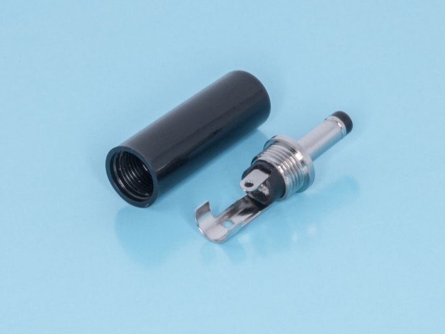DJK-10C, Разъем питания штыревой 1,1х3,0мм, гнездо на кабель DJK-10C, Разъем питания штыревой 1,1х3,0мм, гнездо на кабель