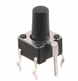 1-1825955-4, Switch Tactile OFF (ON) SPST Round Button PC Pins 0.05A 24VDC 100000Cycles 1.57N Thru-H
