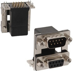 178-009-413R671, D-Sub Dualport Connectors RA 9POS ML/FEM 5A