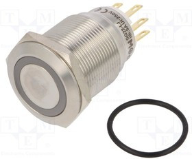 LAS1GQ22-11ZEW12VS, Переключатель: антивандальный, Пол: 2, SPDT, 3A/220ВAC, 5A/24ВDC