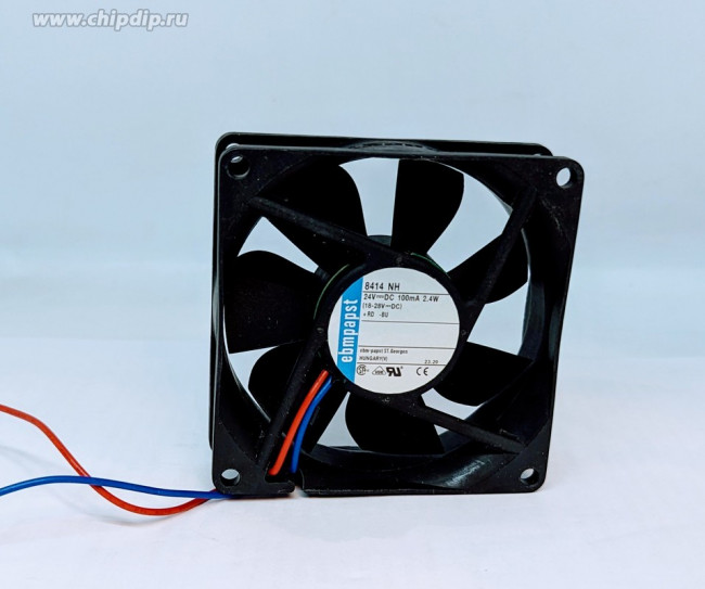 8414NH, 8400 N Series Axial Fan, 24 V dc, DC Operation, 79m³/h, 2.4W, 100mA Max, IP20, 80 x 80 x 25mm