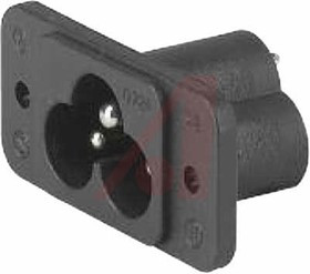 6160.0001, AC Power Entry Modules 2561 C6 Inlet w/ Solid Pins