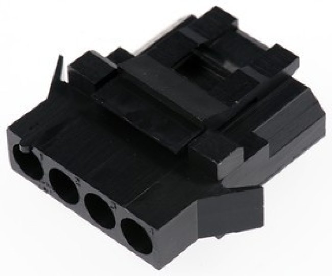 TST04RA00 / 192990-0380, Trident Female Connector Housing, 5.08mm Pitch, 4 Way, 1 Row
