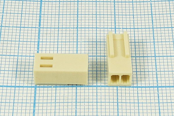 Разъем питания HU розетка , контакты 1x 2, шаг P2.54, монтаж на кабель, HU-02