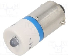 18600357, Индикат.лампа: LED; BA9S,T10; голубой; пластик; 24ВAC; 24ВDC