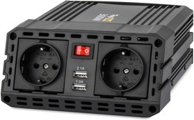 Автомобильный инвертор TopON TOP-PI300 300W 2 розетки, 2 USB, пиковая мощность 600W.