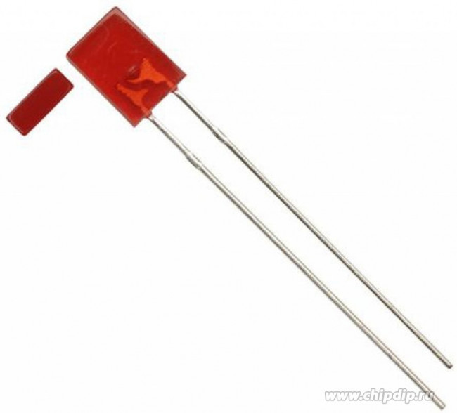 L-103IDT, 2.5 V Red LED Rectangular Through Hole, L-103IDT