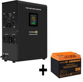 EX296544RUS, Комплект ИБП EX295997RUS + батарея 40Aч EX282979RUS 1шт (инвертор, синус, для котла, настенный) ExeGate FineSine SX-1000.LCD.AV EX296544RUS, Комплект ИБП EX295997RUS + батарея 40Aч EX282979RUS 1шт (инвертор, синус, для котла, настенный) ExeGate FineSine SX-1000.LCD.AV