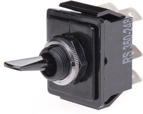 C1760HOAAF, Toggle Switch, Panel Mount, On-Off, DPDT, Tab Terminal