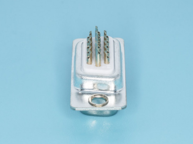 DHS-15M, Разъем D-SUB 15 контактов высокой плотности, вилка на кабель, пайка