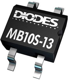 MB10S-13, Rectifier Bridge Diode Single 1KV 0.8A 4-Pin MBS T/R