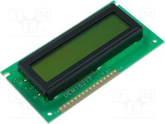 DEM16217SYH-LY, Знакосинтезирующий ЖК модуль 16х2 СИД