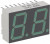 HDSP-5621, 7-сегментный светодиодный дисплей, Зеленый, 10 мА, 2.1 В, 3.1 мкд, 2, 14.22 мм