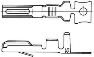 QR/P1-PC1A-211(12), Rack &amp; Panel Connectors CRIMP CONTACT POWER TERM THIN WIRE