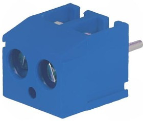 TB-3.8-P-2P-BL, Зажимная рейка для печатных плат, угловой 90°, 3,81мм, на PCB TB-3.8-P-2P-BL, Зажимная рейка для печатных плат, угловой 90°, 3,81мм, на PCB