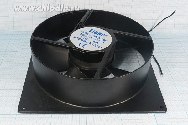 RQA 20060A2HBL Square 220VAC, Осевой вентилятор AC переменного тока , RQA, 20060A2HBL, Square, 220 В