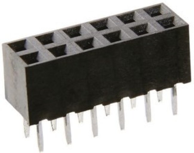 M22-7140742, Straight Through Hole Mount PCB Socket, 14-Contact, 2-Row, 2mm Pitch, Solder Termination