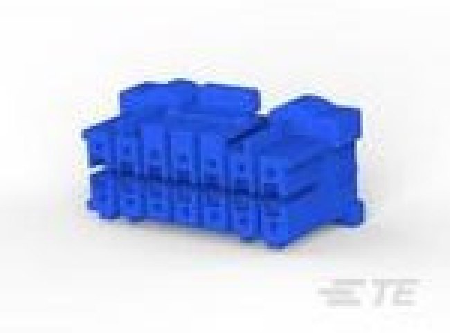 2-1971905-7, Conn Housing PL 14 POS 3.3mm Crimp ST Cable Mount Blue Bag