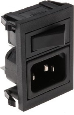 BZV03/Z0000/01, C14 Snap-In IEC Connector Male, 10A, 250 V