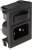 BZV03/Z0000/01, C14 Snap-In IEC Connector Male, 10A, 250 V