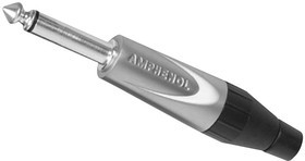 TM2P-AU, PHONE MONO PLUG, 2POS, 6.35MM, CABLE