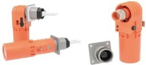 SLPIRBBPSR0, Heavy Duty Power Connectors 8.0MM RECEPTACLE 90 KEYWAY RED