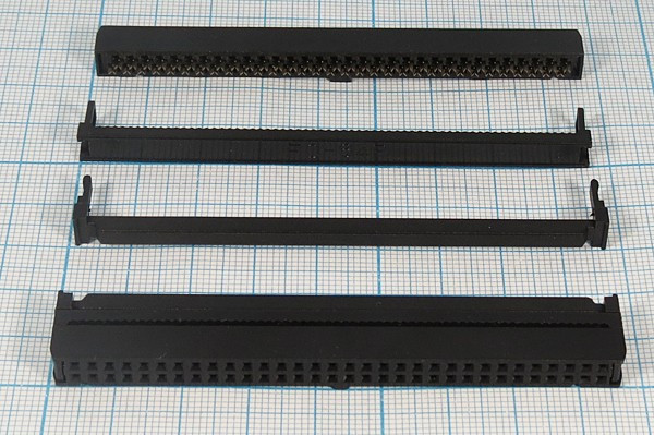 Гнездо IDC на 64 контакта, шаг 2.54x2.54мм, на шлейф; №1871 гн IDC\P2,54x2,54\ 64HP\шлейф\\IDC-64F