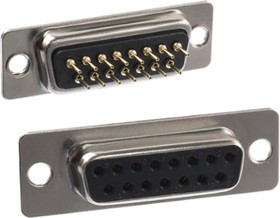 171-015-213R001, 171 15 Way Panel Mount D-sub Connector Socket