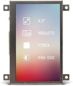 MIKROE-2164, MIKROE-2164 TFT LCD Colour Display, 4.3in, 320 x 240pixels