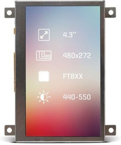 MIKROE-2164, MIKROE-2164 TFT LCD Colour Display, 4.3in, 320 x 240pixels MIKROE-2164, MIKROE-2164 TFT LCD Colour Display, 4.3in, 320 x 240pixels