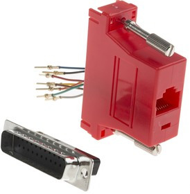 D Sub Adapter Male 25 Way D-Sub to Female RJ45