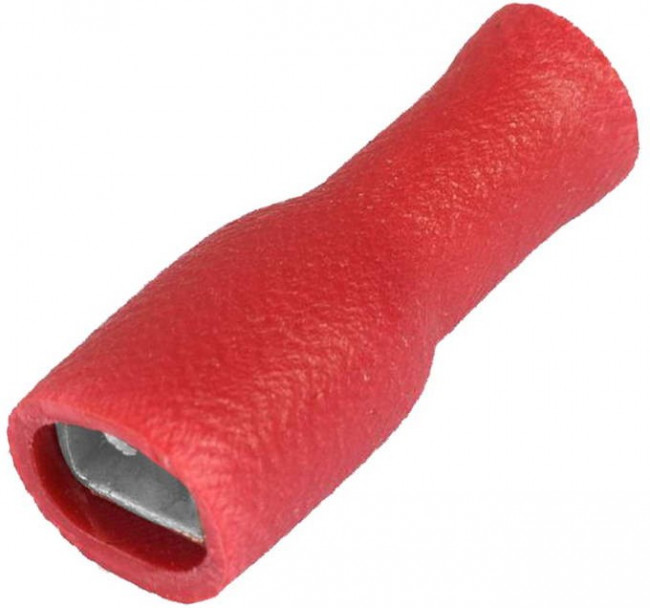 РППИ-М 1.5-(4.8), Разъем плоский полностью изолированный (мама) красный 0.5-1.5 мм²