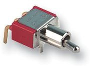 1MS3T2B4M6RE, Рычажный переключатель, Вкл.-Выкл.-Вкл., SPDT, Без Подсветки, Серия 1MS, Сквозное Отверстие