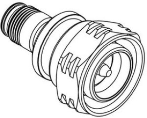 R191633016, RF Adapters - Between Series 4.3-10 M to NEX10 F Adapter HEP2R