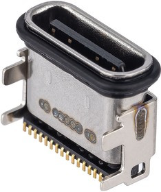 213083-0005, Right Angle, SMT, Socket Type C 2.0 IPx8 USB C Connector