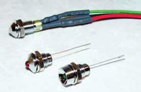 606-1415-120F, INDICATOR, LED PANEL MOUNT, RED/GREEN, 6V