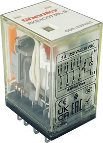 Реле RKE4CO730LS, 4С (5A), 230VAC, LED + пластиковый герметичный корпус IP62