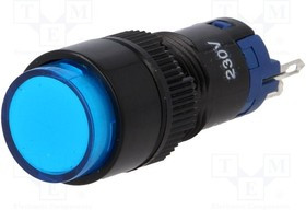 V12Y-11Z-230B, Переключатель: кнопочный, Пол: 2, SPDT, 0,5A/250ВAC, 1A/24ВDC, IP40