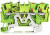 2202-1307, Ground Terminal, Cage Clamp, 3 Poles, 800V, 0.25 ... 4mm², Green / Yellow