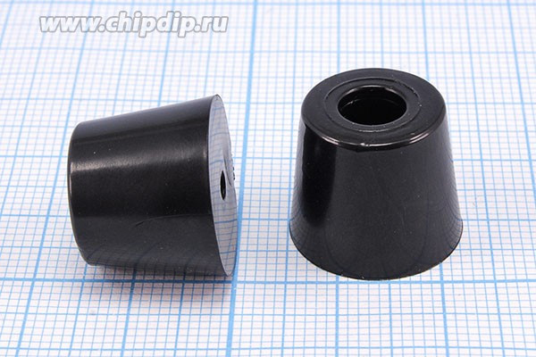 RL-SR-17x13x14, Ножка приборная коническая, армированная шайбой, ø17мм, высота 14мм; Q-15731 ножка прибор 17x14\h- 6,0/отв 3,0\резин\конус\