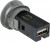 09454521901, Гнездо USB, 22мм, har-port, -25-70°C, d22,3мм, IP20, USB 2.0 A/A