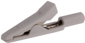 930317807, Crocodile Clip, Brass, Bronze Contact, 8A, White