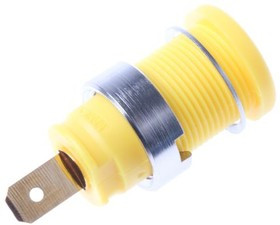 972355103, Yellow Female Banana Plug Tab 1000V ac/dc 972355103, Yellow Female Banana Plug Tab 1000V ac/dc