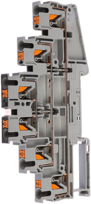 3210512, PT 2.5-3PV Series Grey Multi Level Terminal Block, 0.14 4mm², Triple-Level, Push In