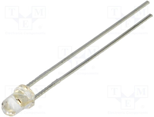 LL-304UAC4B-4AD, LED; 3mm; orange; 1300mcd; 20°; Front: convex; 1.6?2.5V